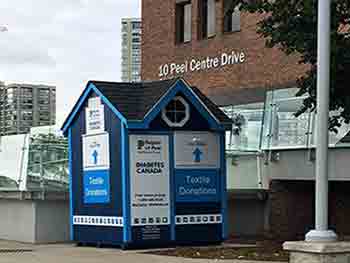 Diabetes Canada textile shed at 10 Peel Centre Drive