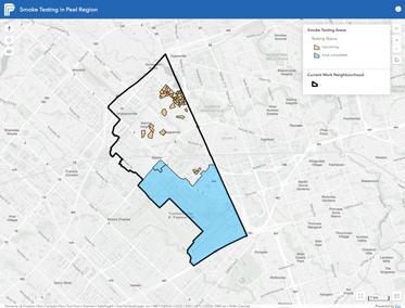 smoke testing in Peel Region illustration map 