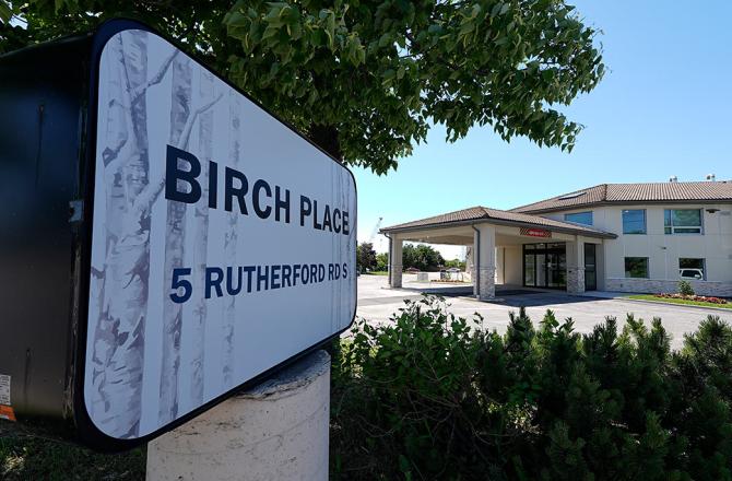 birch place building sign