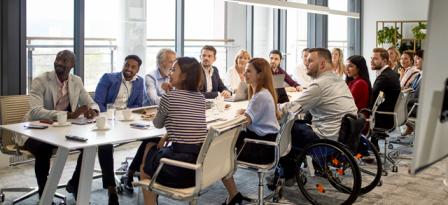 Corporate team meeting