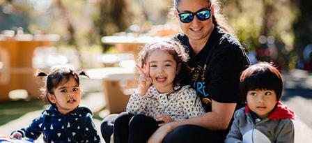 early childhood educator with three children