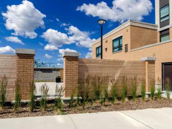 Rear view of outdoor common area.