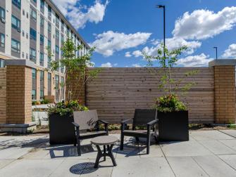 Outdoor common area for residents.