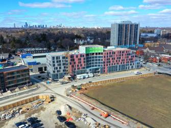 Aerial shot of 2024 construction.