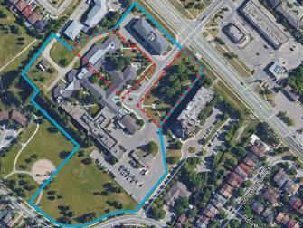 Location of where the new Peel Manor Seniors Building will reside.