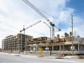 Construction at 40 Lagerfeld Drive, Brampton.