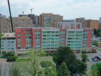 Aerial view of the Pathway Arbour Mill in Mississauga.