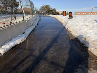 Pedestrian path maintained through all weather