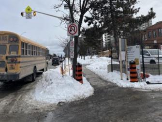 Protective fencing next to Fletcher’s Creek Senior Public School.