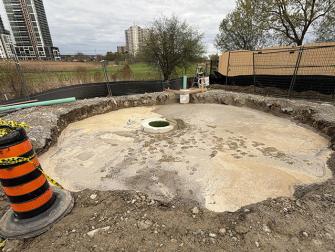 Ongoing final formation of maintenance hole