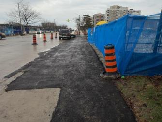 Temporary restoration of Malta Avenue sidewalk