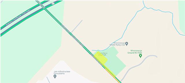 map of Meadowvale Boulevard