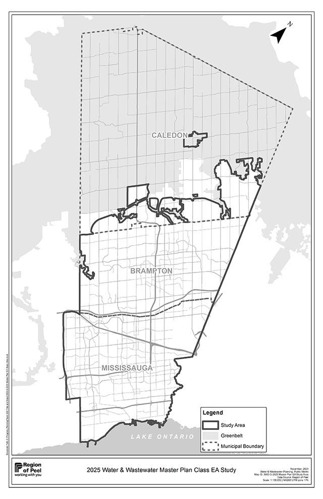 water and wastewater master plan ea study map